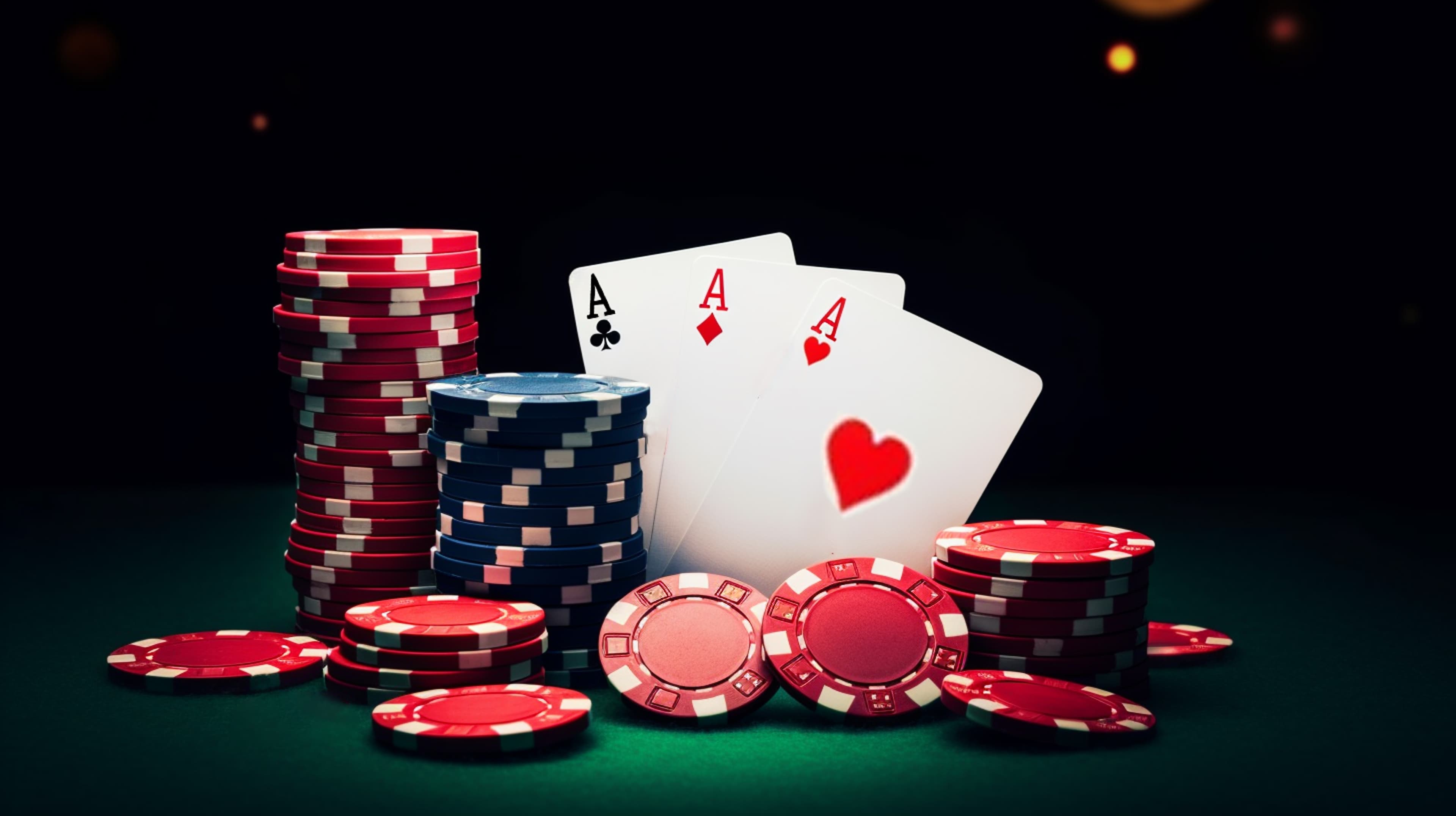 Blurred casino lights background